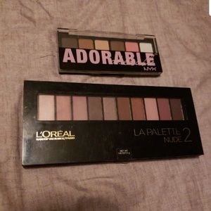 L'oreal and NYX palettes